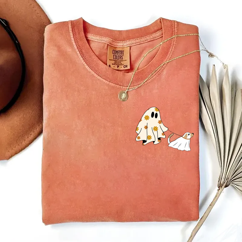 Comfort Colors Сute Ghost Dog T-shirt