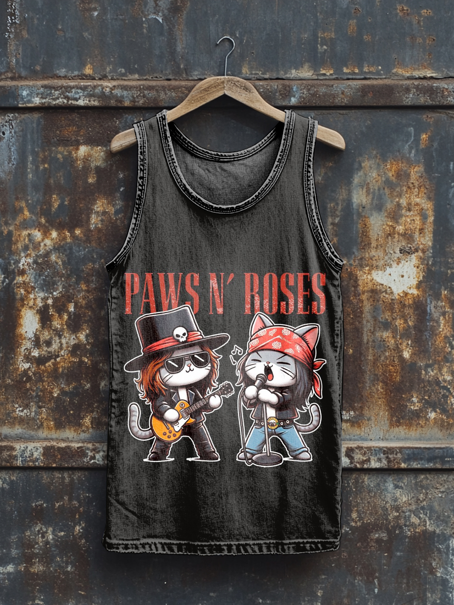Paws N’ Roses Rock Kitties Tank
