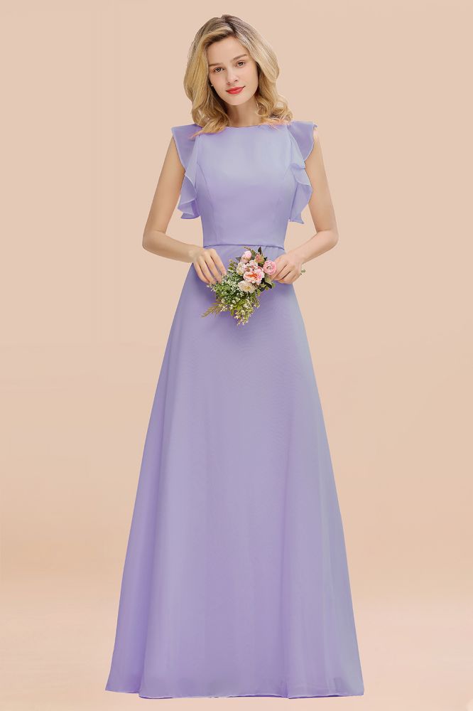 Cecilia | Chic Simple Jewel Sleeveless Bridesmaid Dress Online