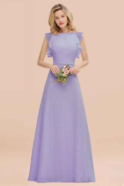 Cecilia | Chic Simple Jewel Sleeveless Bridesmaid Dress Online