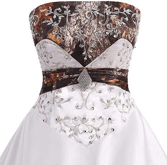 White Ball gown bodice Wedding dress with court train