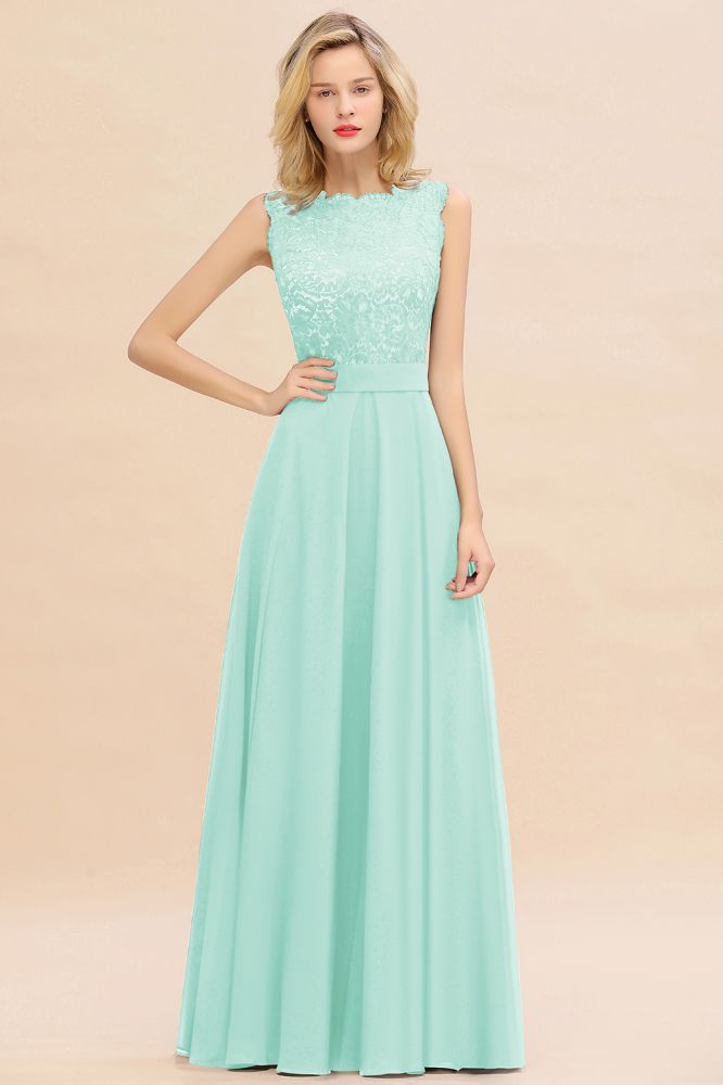 Madge | Exquisite Scoop Sleeveless Bridesmaid Dress
