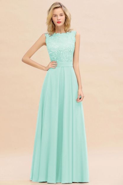 Madge | Exquisite Scoop Sleeveless Bridesmaid Dress