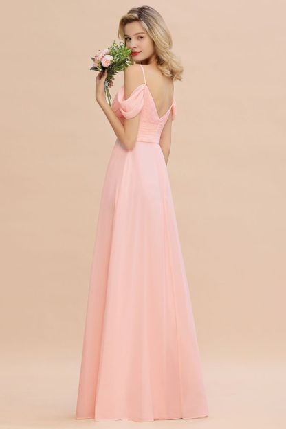 Spaghetti Straps Sweetheart Ruffles Bridesmaid Dress | Evening Dresses Online