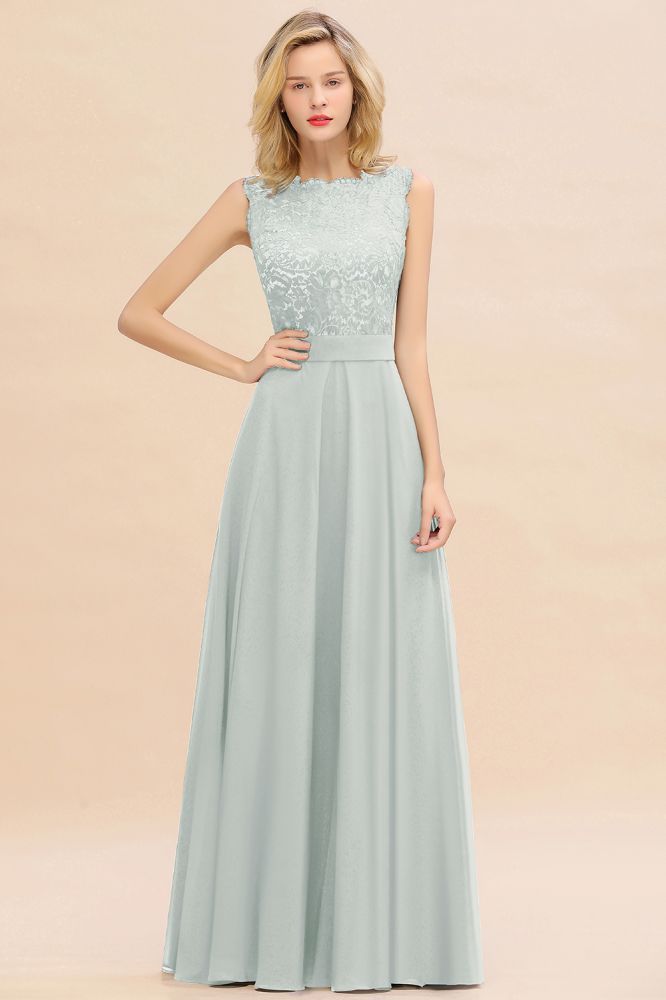 Madge | Exquisite Scoop Sleeveless Bridesmaid Dress