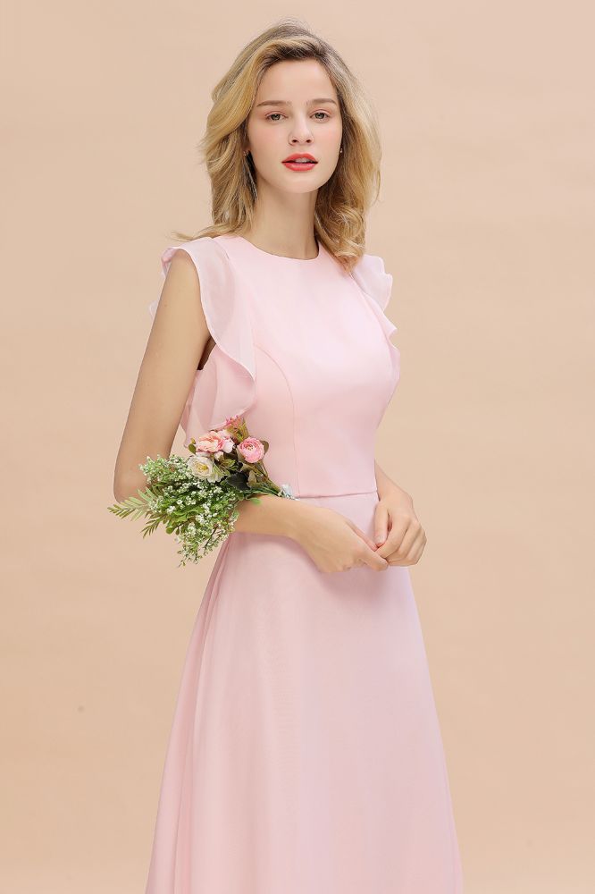Cecilia | Chic Simple Jewel Sleeveless Bridesmaid Dress Online