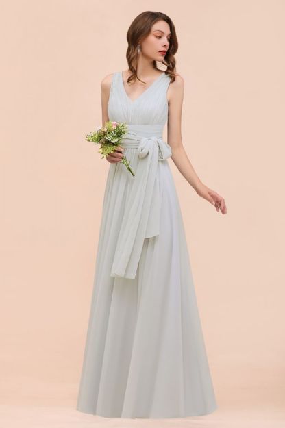 Infinity Bridesmaid Dress Soft Chiffon Aline Wedding Guest Dress Floor Length Prom Dress