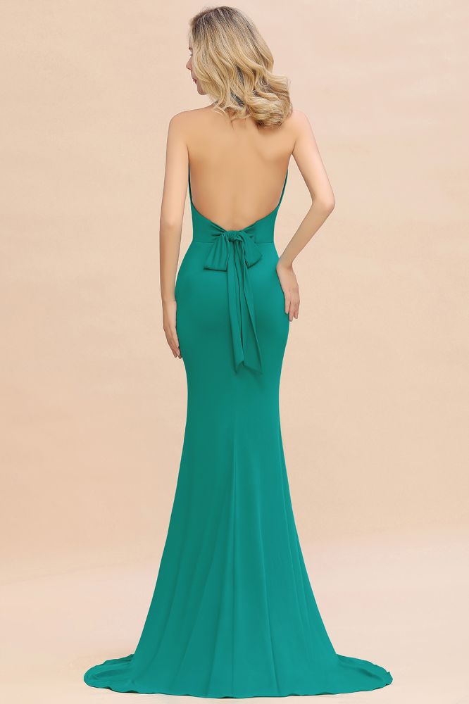 Elegant Mermaid Halter Pool Bridesmaid Dress Online