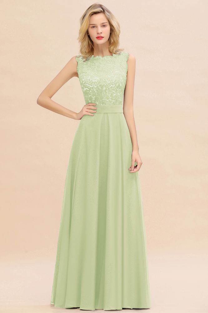 Madge | Exquisite Scoop Sleeveless Bridesmaid Dress