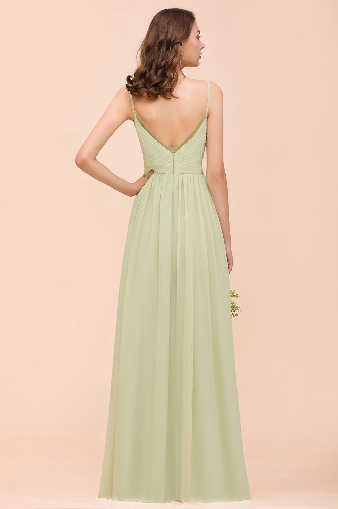 Sleeveless Aline Bridesmaid Dress Casual Wear Long Dress