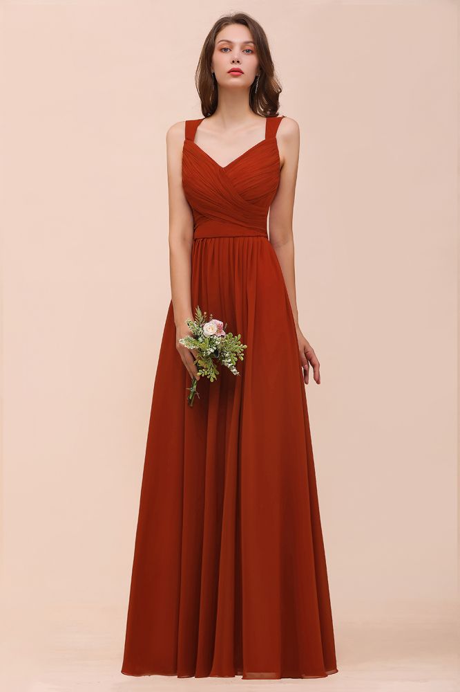 Sweetheart Soft Chiffon Aline Maid of Honor Dress Sleeveless Evening Dress