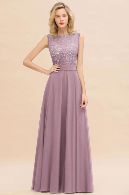 Madge | Exquisite Scoop Sleeveless Bridesmaid Dress