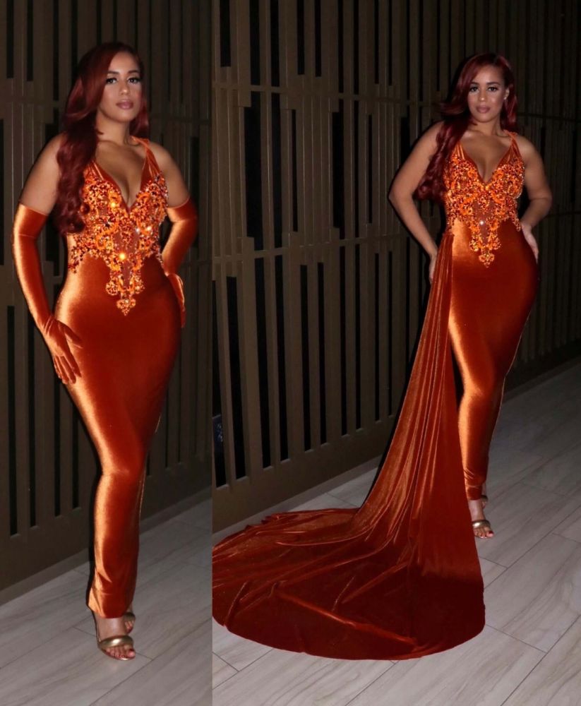 Burgundy Court Train High Split Prom Dresses