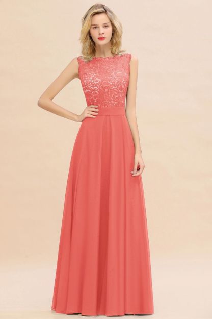 Madge | Exquisite Scoop Sleeveless Bridesmaid Dress