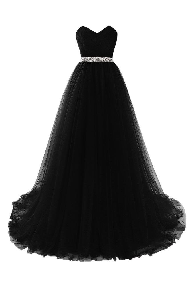 ANGELINA | A-line Sweetheart Burgundy Tulle Prom Dress With Beading