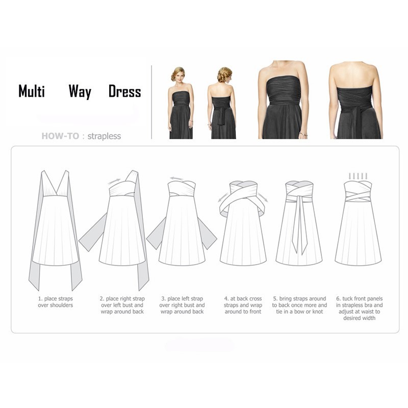 Infinity Dress Bridesmaid Dress Multi-way Twist Wrap Dress for Women