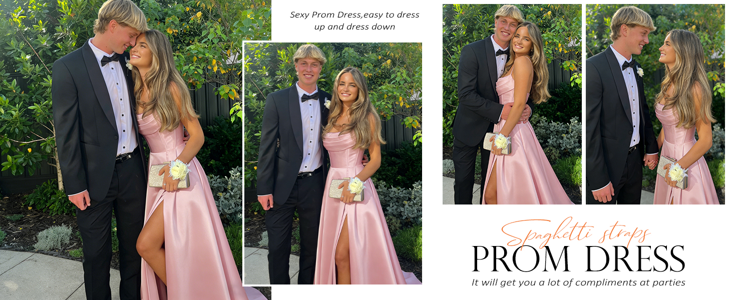 Satin Prom Dresses Long Ball Gown