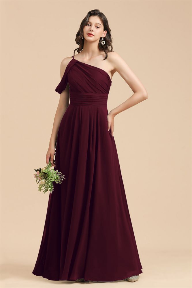 Navy Blue Plus Size Bridesmaid Dresses One-Shoulder Engagement Robe Birthday Gift for Women