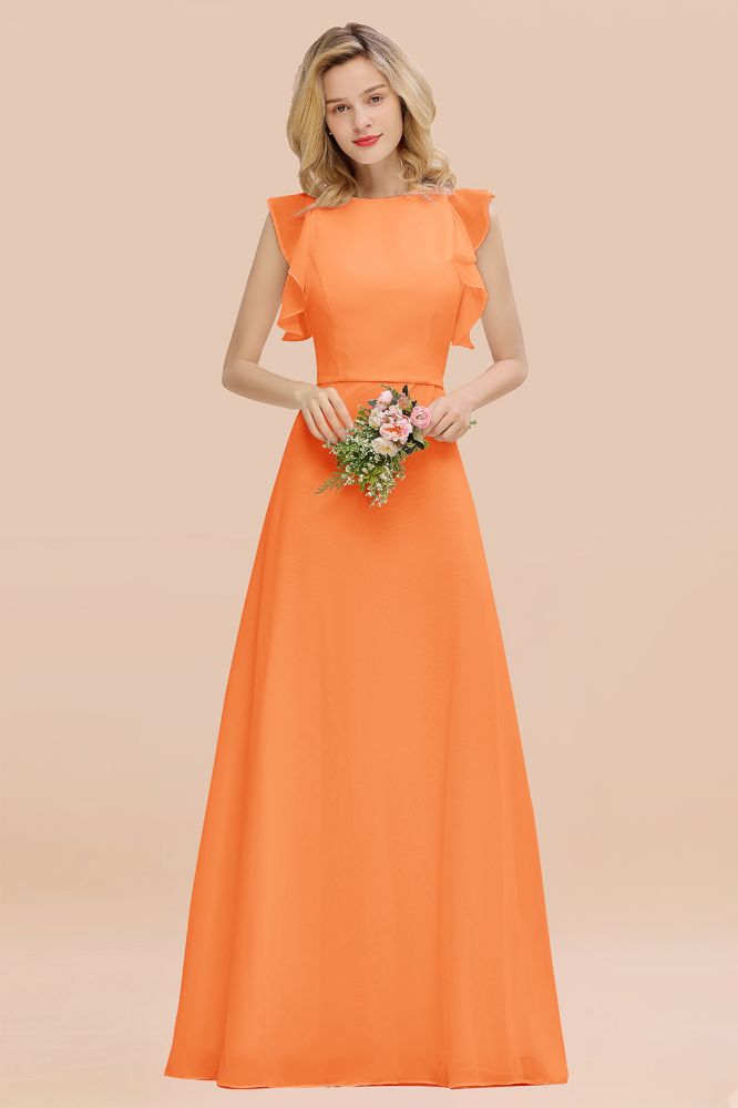 Cecilia | Chic Simple Jewel Sleeveless Bridesmaid Dress Online