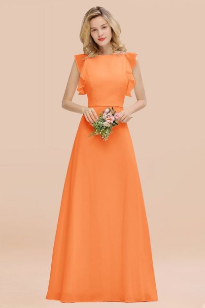 Cecilia | Chic Simple Jewel Sleeveless Bridesmaid Dress Online