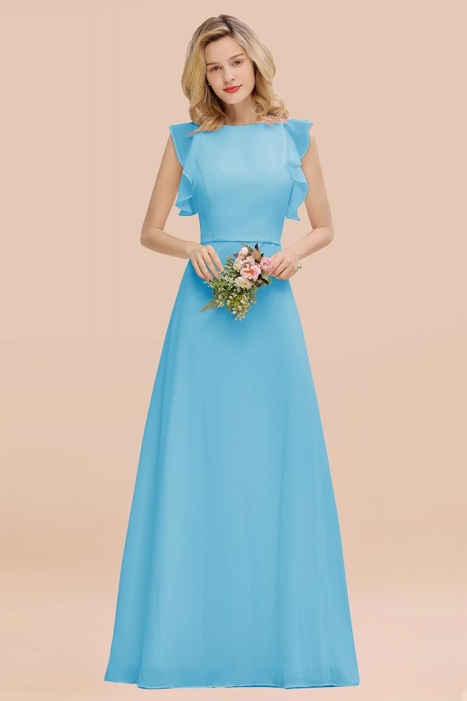 Cecilia | Chic Simple Jewel Sleeveless Bridesmaid Dress Online