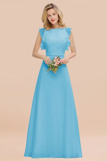 Cecilia | Chic Simple Jewel Sleeveless Bridesmaid Dress Online