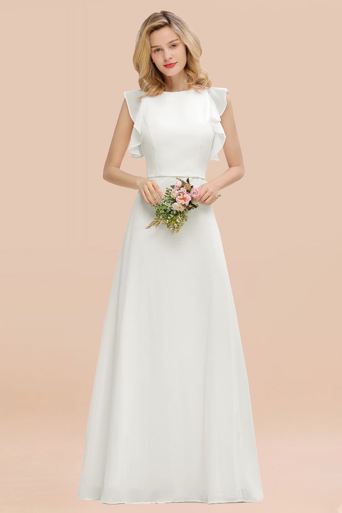 Cecilia | Chic Simple Jewel Sleeveless Bridesmaid Dress Online