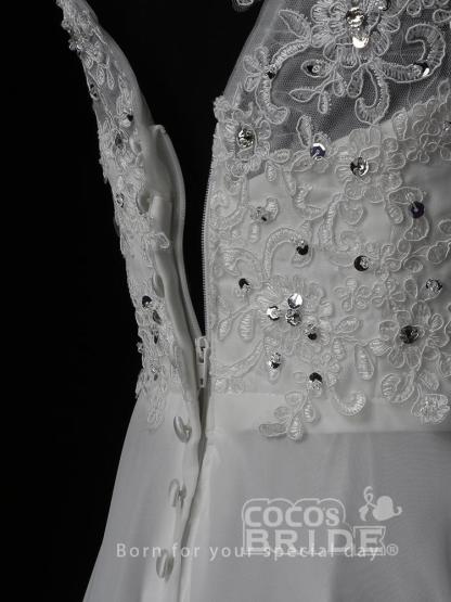 Cap sleeves A-line White Floor length Bridal Gowns