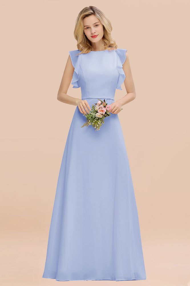 Cecilia | Chic Simple Jewel Sleeveless Bridesmaid Dress Online