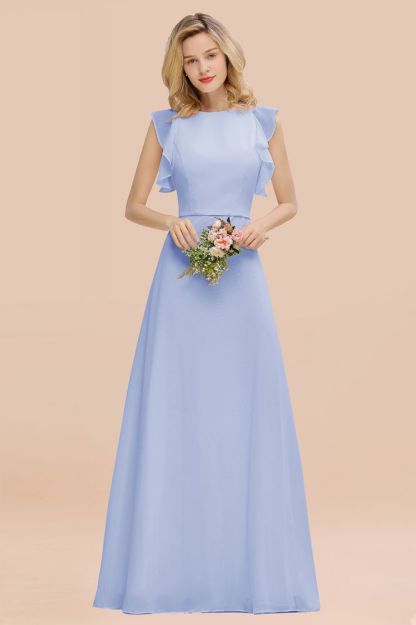 Cecilia | Chic Simple Jewel Sleeveless Bridesmaid Dress Online