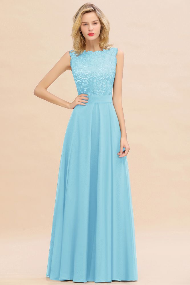 Madge | Exquisite Scoop Sleeveless Bridesmaid Dress