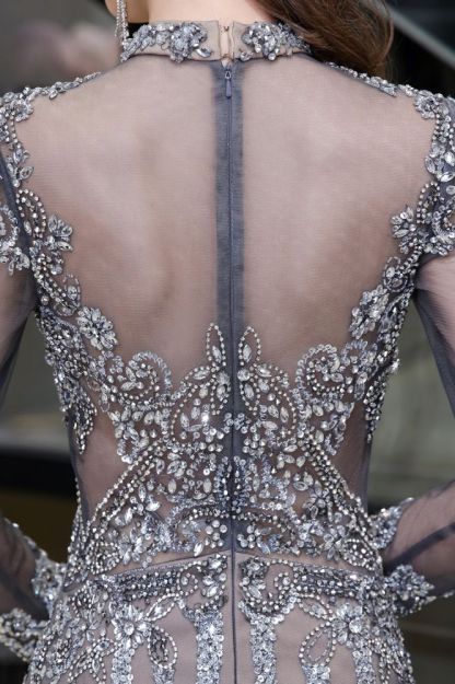 Luxury Sparkle Cap sleeves High neck Beads Long Prom Dresses