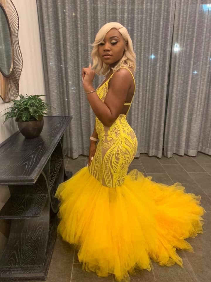 mermaid yellow prom dresses Sequins Long Sweetheart up back add a modern Gorgeous Yellow Sequins Prom Dress