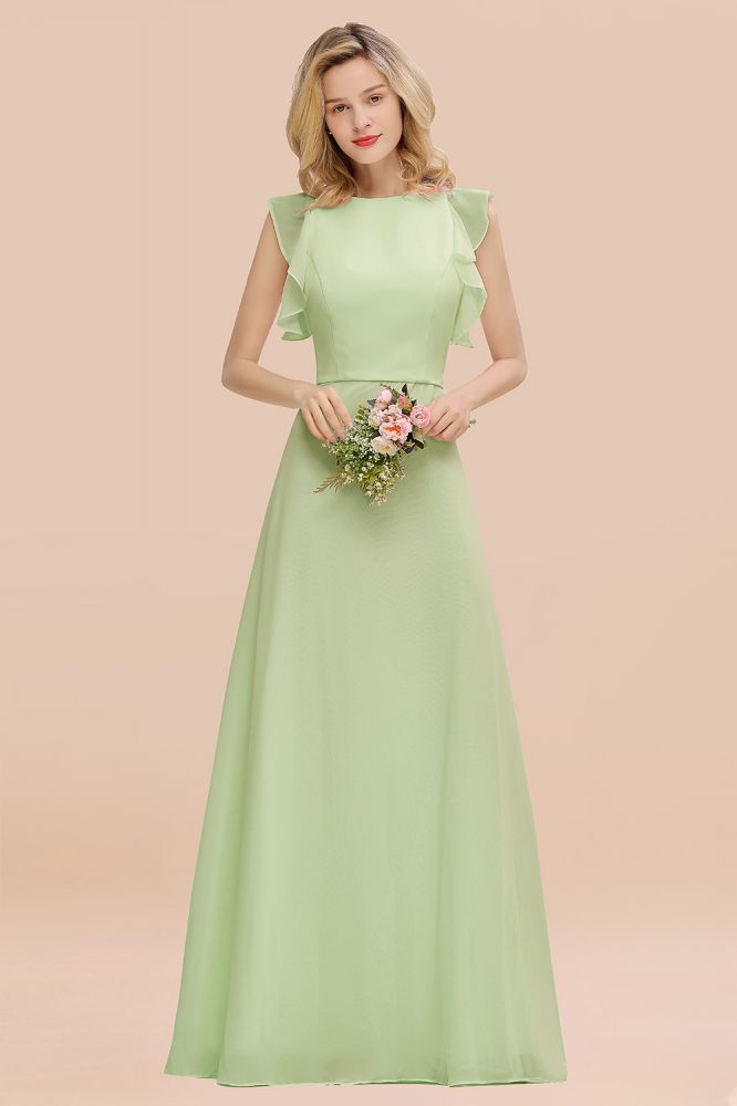 Cecilia | Chic Simple Jewel Sleeveless Bridesmaid Dress Online
