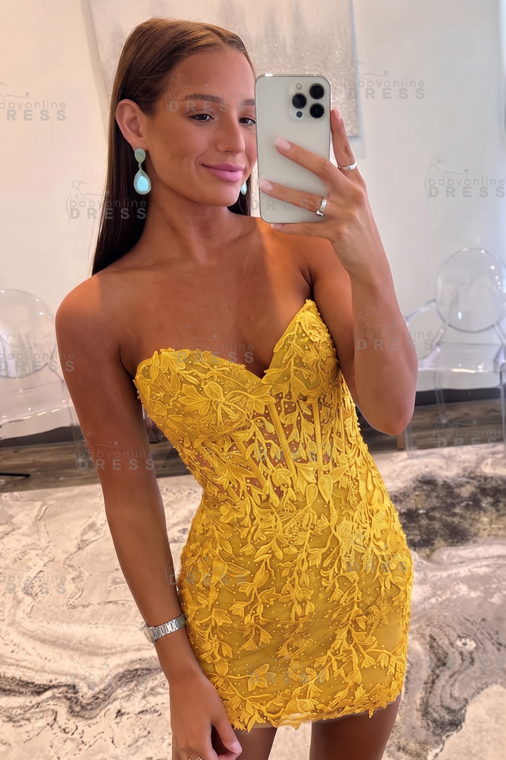 Sweetheart Mint Lace Homecoming Dress Short Party Dress Sleeveless