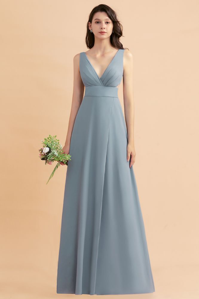 Dreamful V-Neck Sleeveless Aline Wedding Party Dress