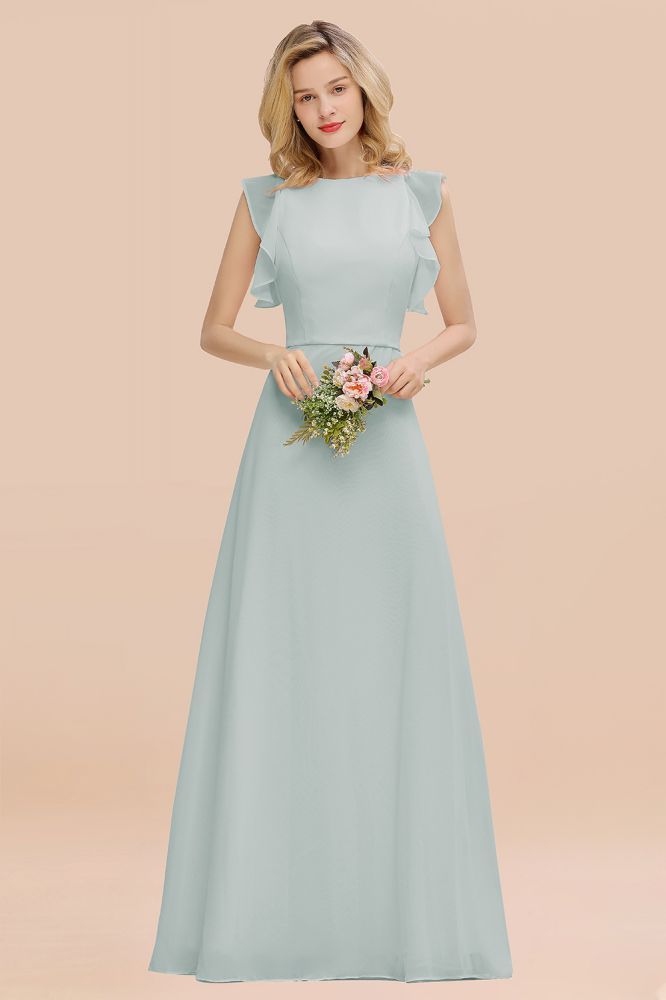 Cecilia | Chic Simple Jewel Sleeveless Bridesmaid Dress Online