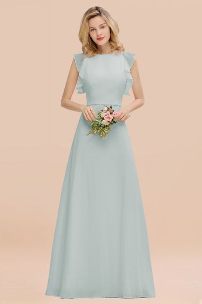 Cecilia | Chic Simple Jewel Sleeveless Bridesmaid Dress Online