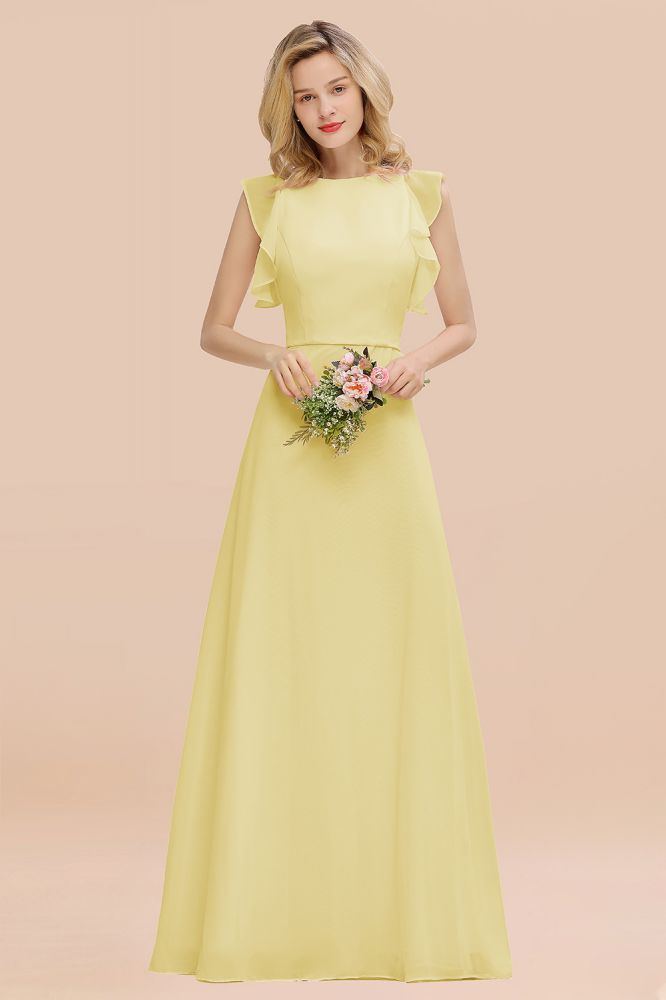 Cecilia | Chic Simple Jewel Sleeveless Bridesmaid Dress Online