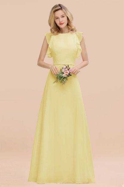 Cecilia | Chic Simple Jewel Sleeveless Bridesmaid Dress Online
