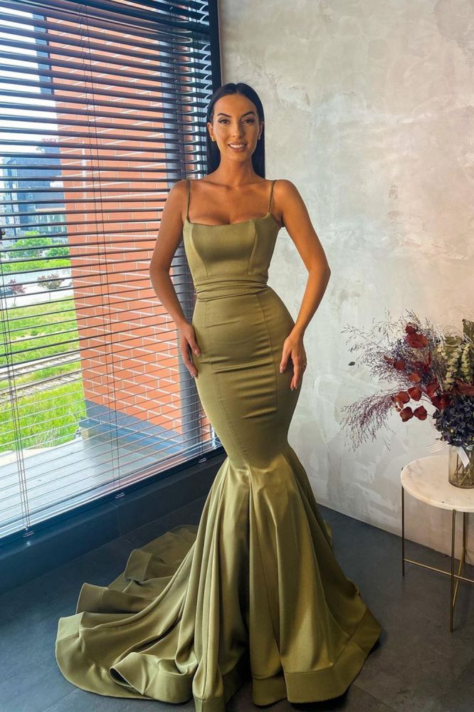 Slim Mermaid Prom Dress Charming Spaghetti