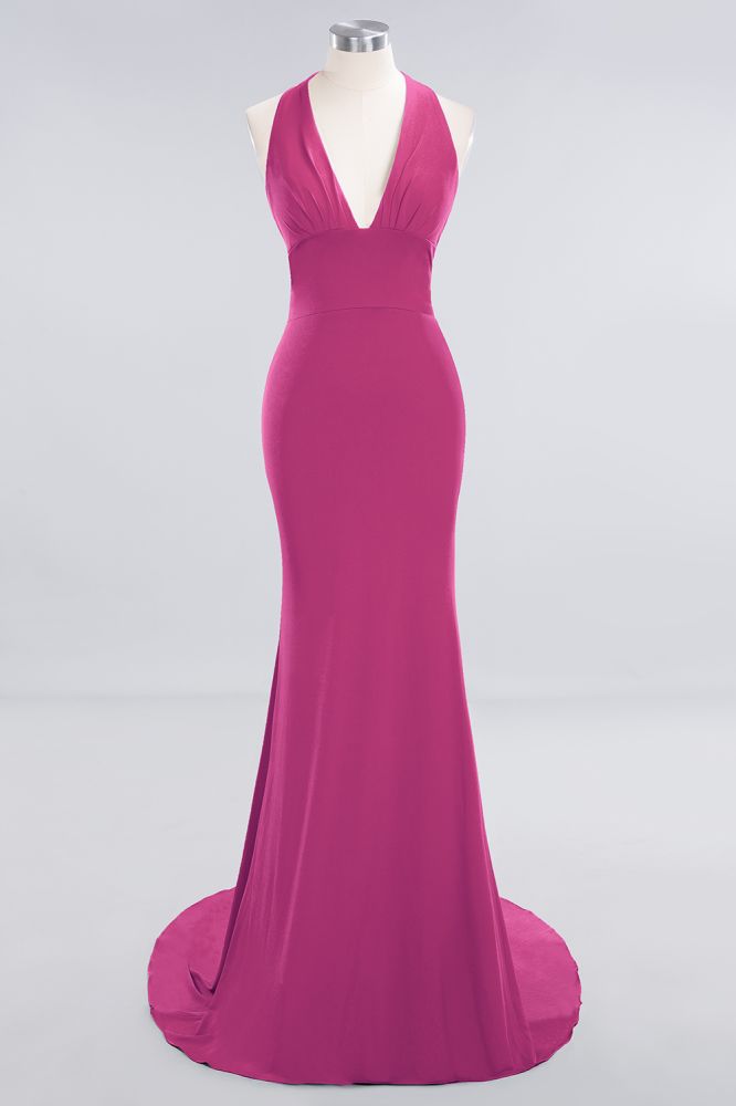 Elegant Mermaid Halter Pool Bridesmaid Dress Online