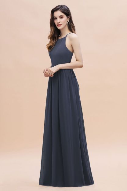 Elegant Sleeveles Chiffon Evening Maxi Dress Soft Chiffon Bridesmaid Dress