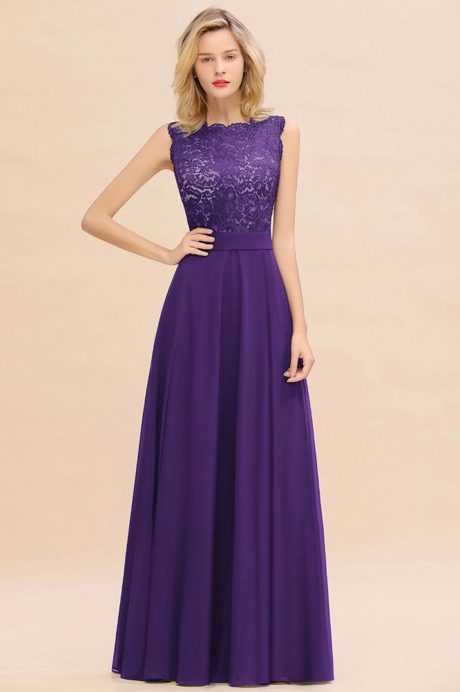 Madge | Exquisite Scoop Sleeveless Bridesmaid Dress