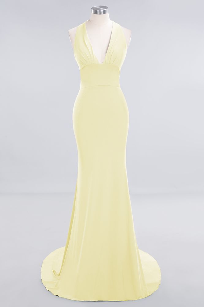 Elegant Mermaid Halter Pool Bridesmaid Dress Online
