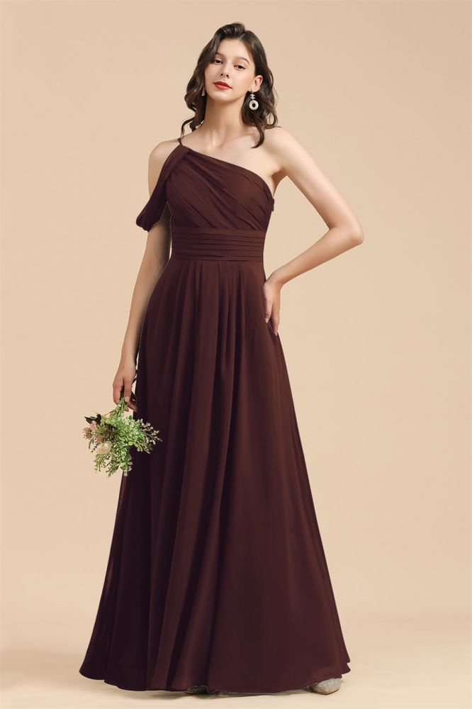 Navy Blue Plus Size Bridesmaid Dresses One-Shoulder Engagement Robe Birthday Gift for Women