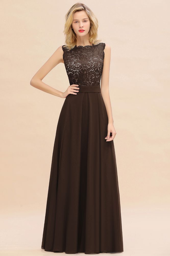 Madge | Exquisite Scoop Sleeveless Bridesmaid Dress