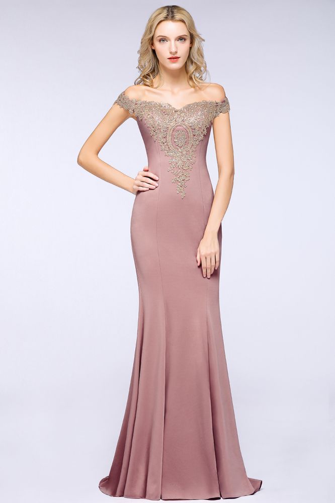 Charming Off The Shoulder Bridesmaid Dresses Mermaid Lace Appliques Sexy Evening Dress