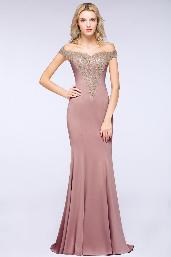 Charming Off The Shoulder Bridesmaid Dresses Mermaid Lace Appliques Sexy Evening Dress