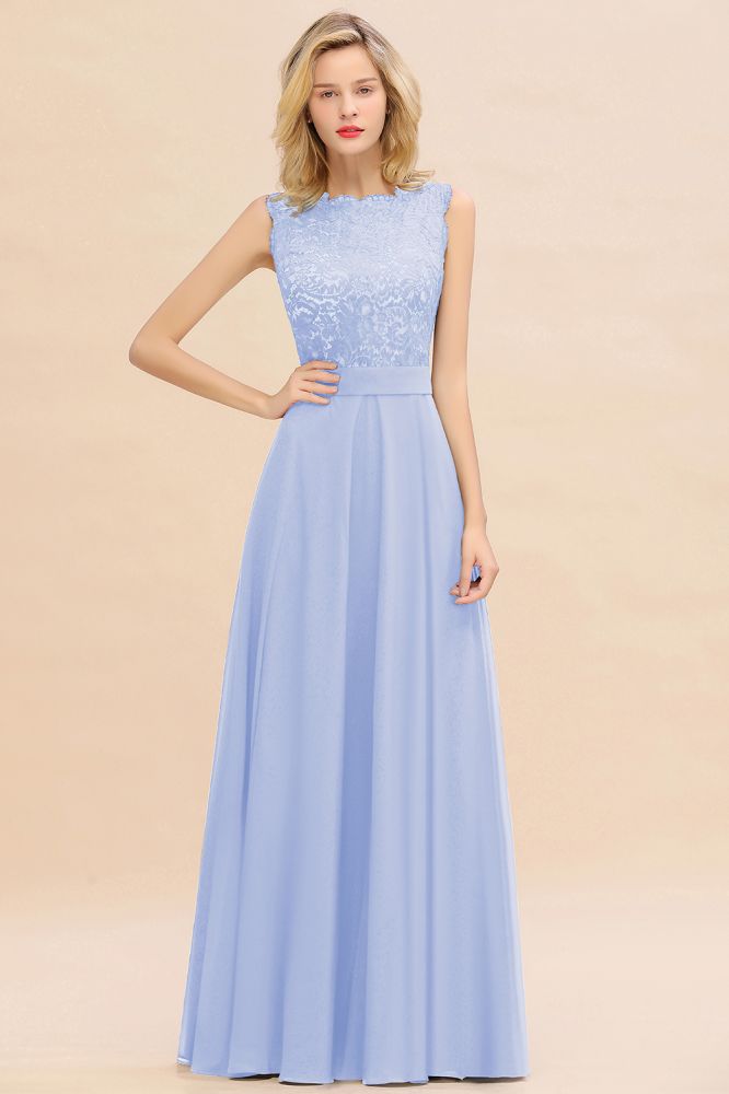 Madge | Exquisite Scoop Sleeveless Bridesmaid Dress